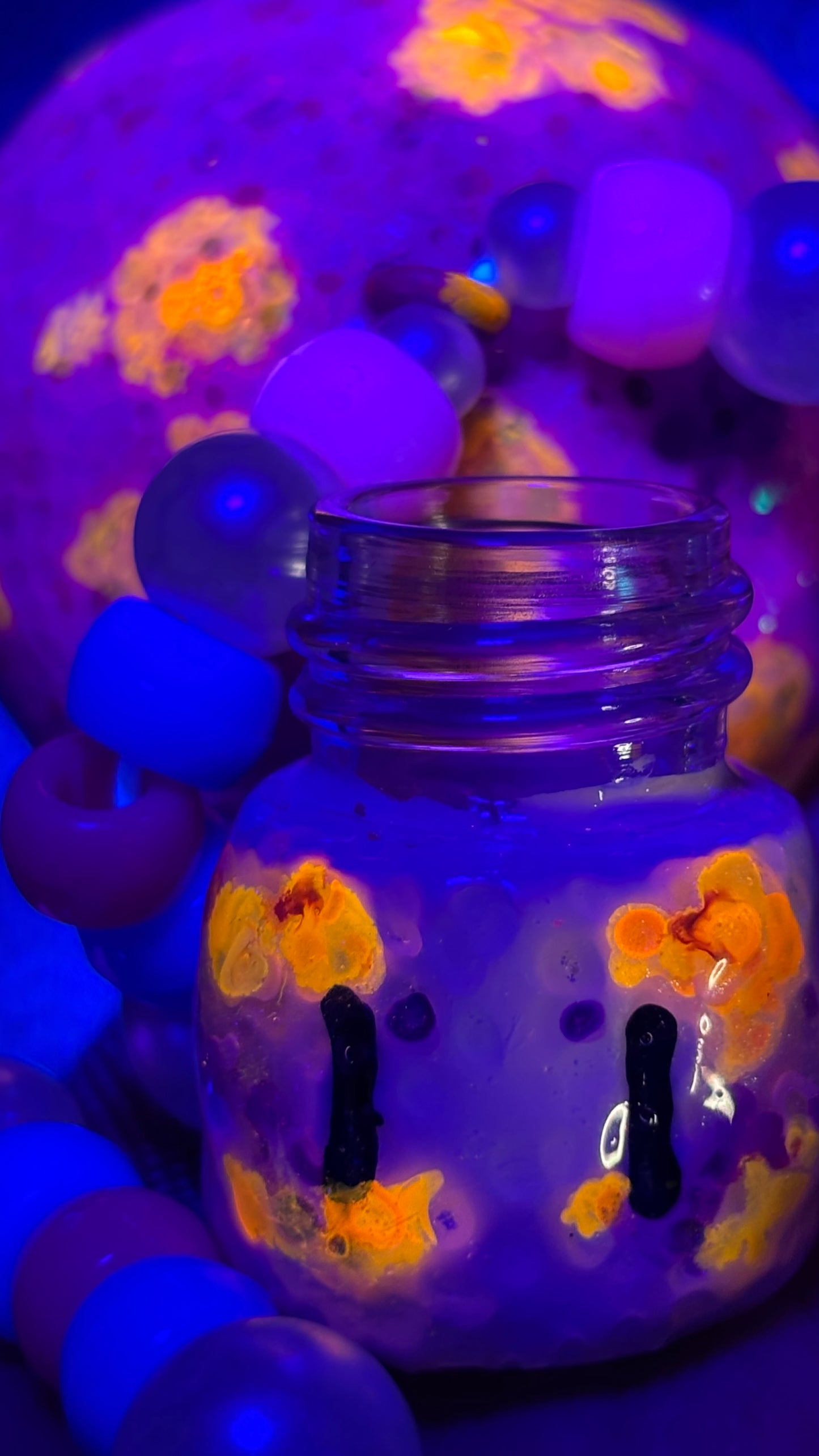 Glitter Love Shroomie Stash Jar Necklace