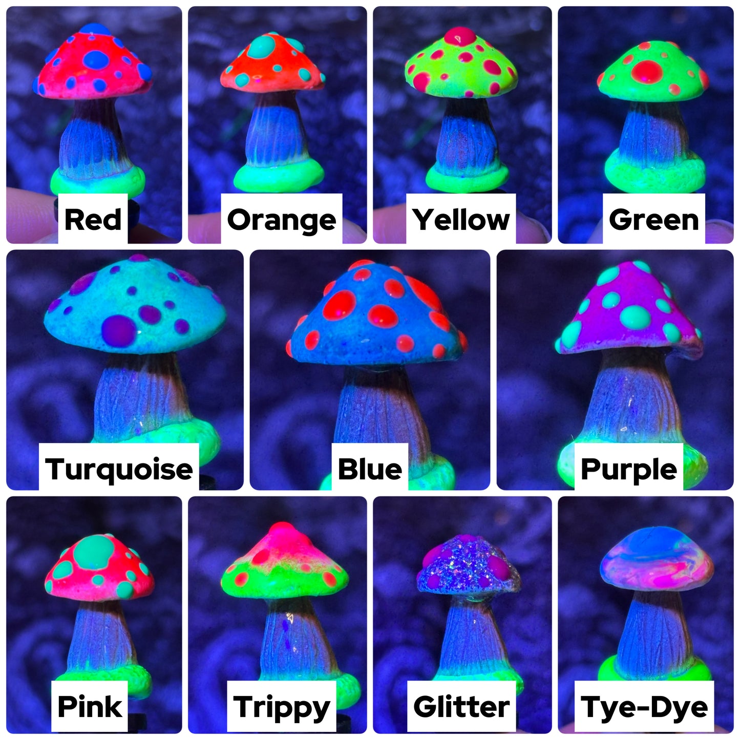 Trippy Mushroom Hat Pins (Color Selected Randomly!)