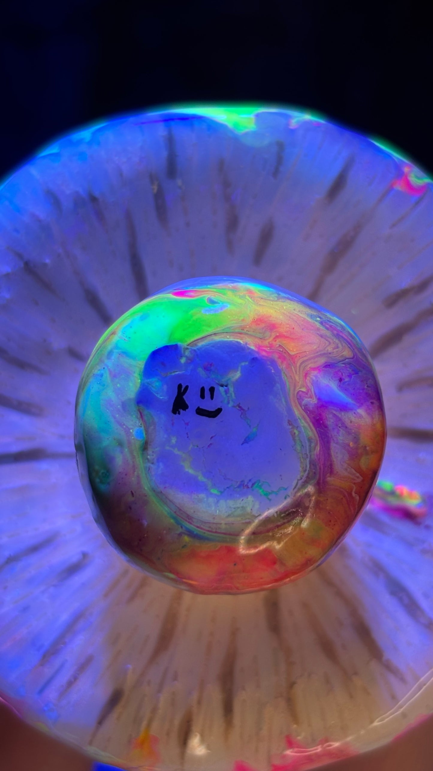 Purple Melted Shroomie Stash Jar Necklace