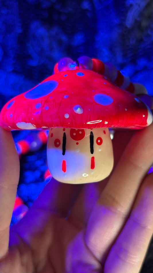 Red Shroomie Stash Jar Necklace