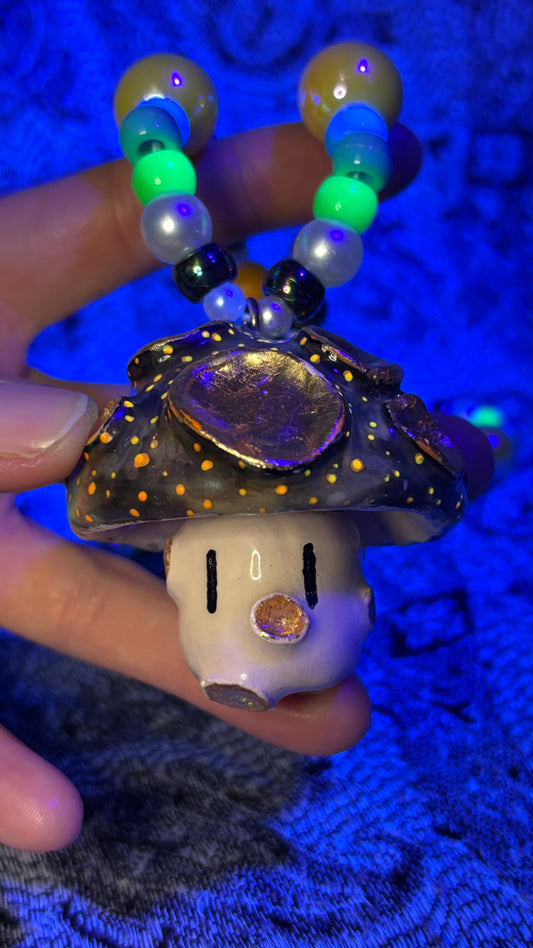 Cosmic Shroomie Stash Jar Necklace (Color Changing Paint!)