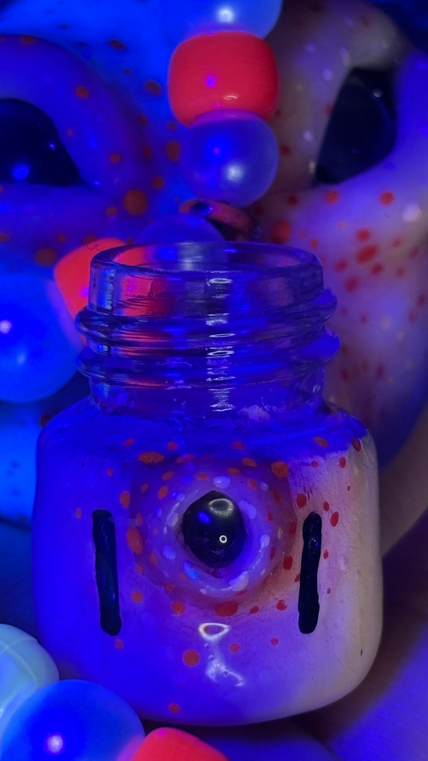 Evil Eye Living Shroomie Stash Jar Necklace