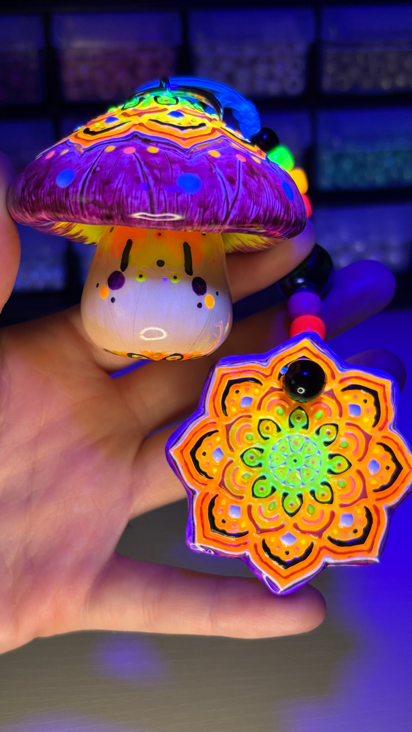 Sunny Mandala Shroomie Bag Charm (+Mandala Token)
