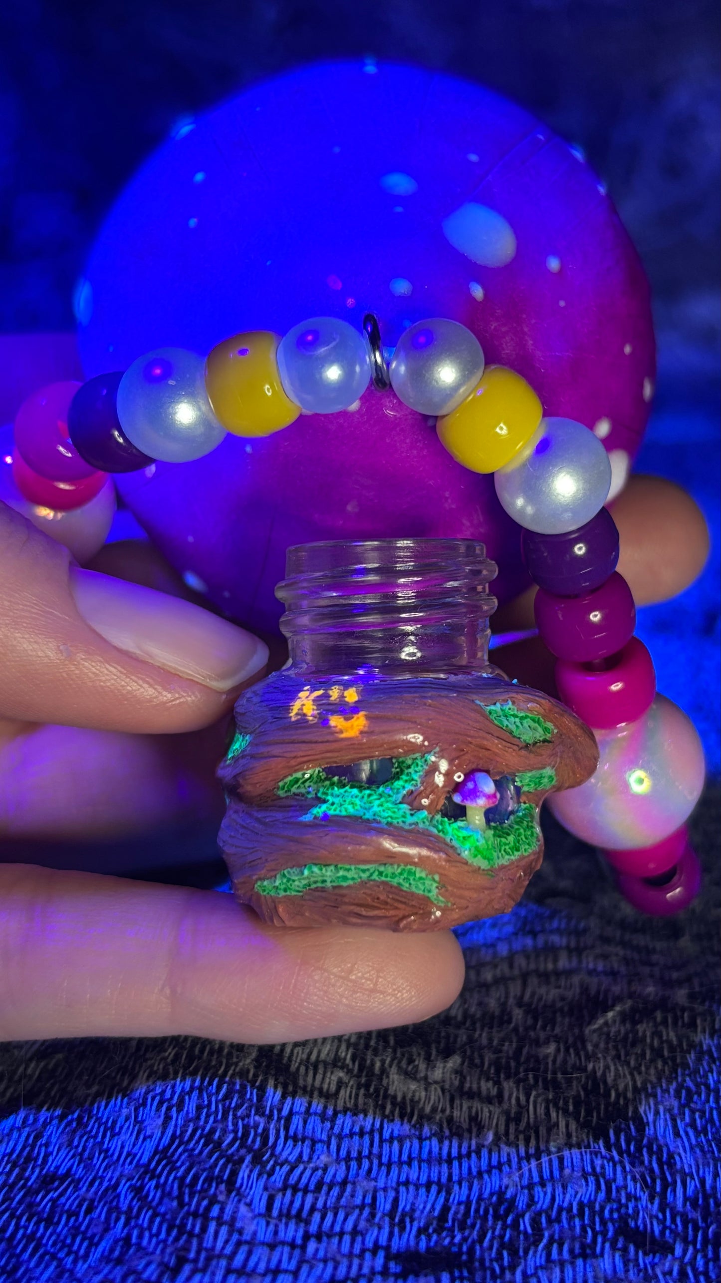 Purple Pixie Portal Stash Jar Necklace