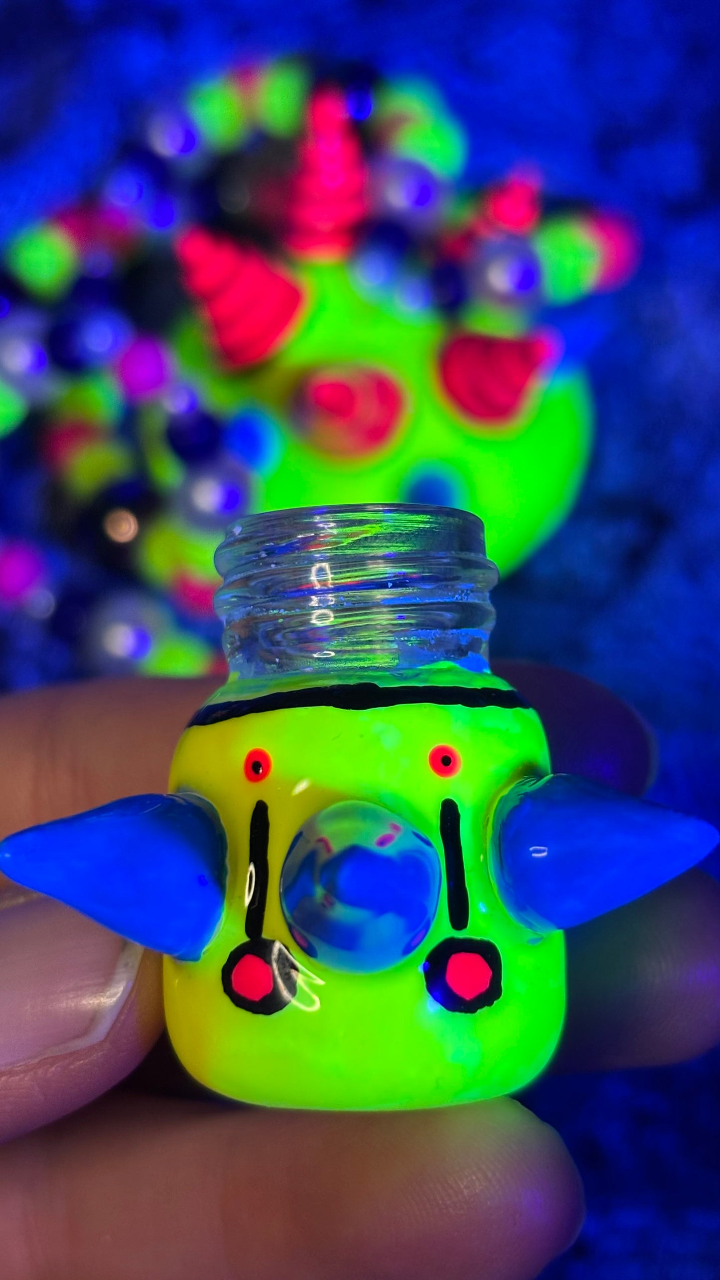 Spiked Toxic Shroomie Stash Jar Necklace