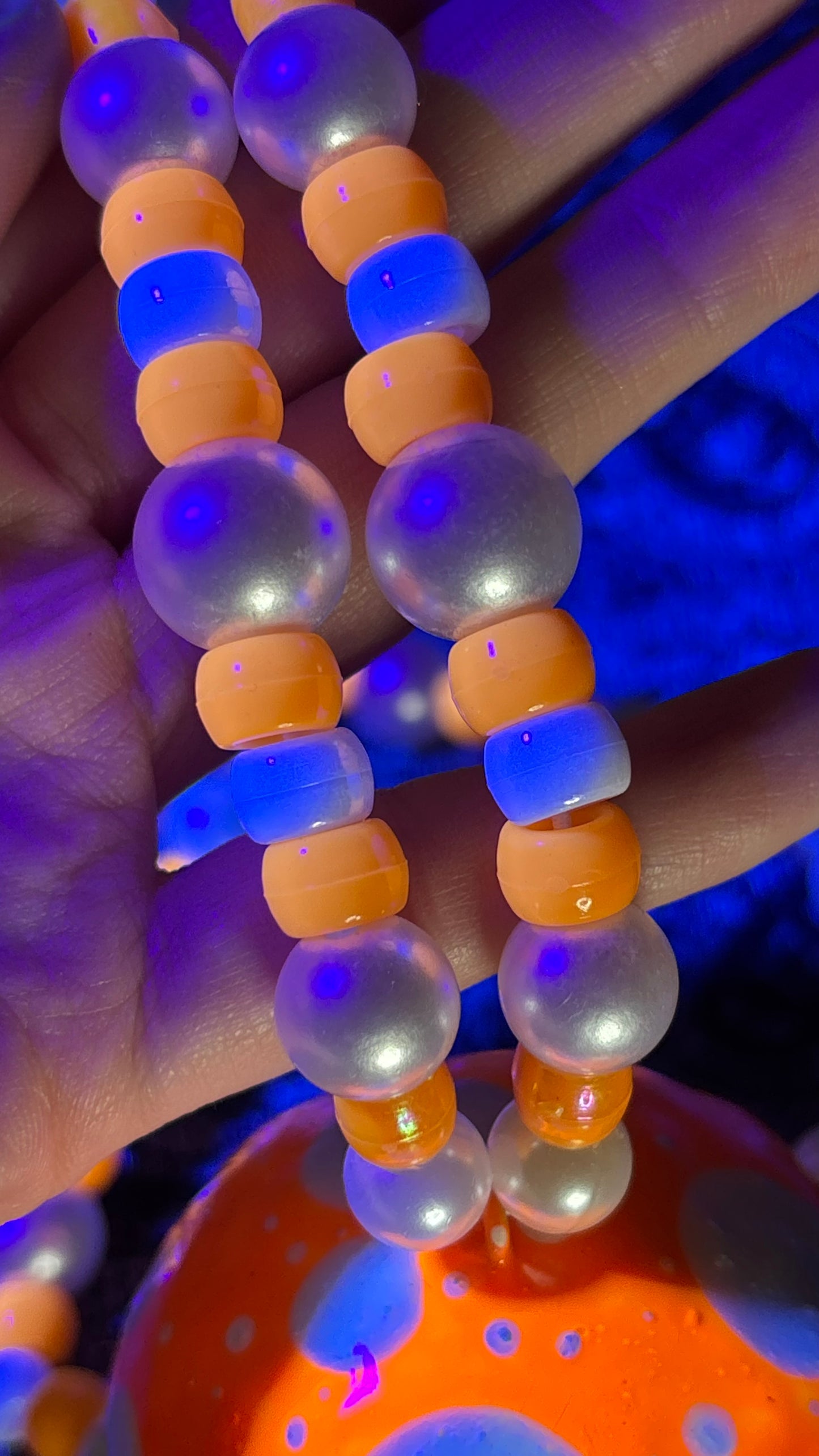 Orange Shroomie Stash Jar Necklace