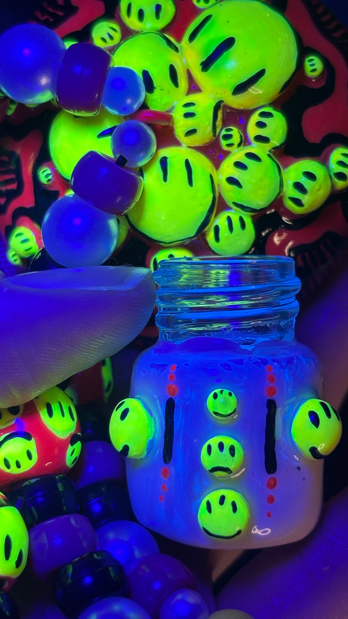 Emotional Shroomie Stash Jar Necklace (+Custom Beads)