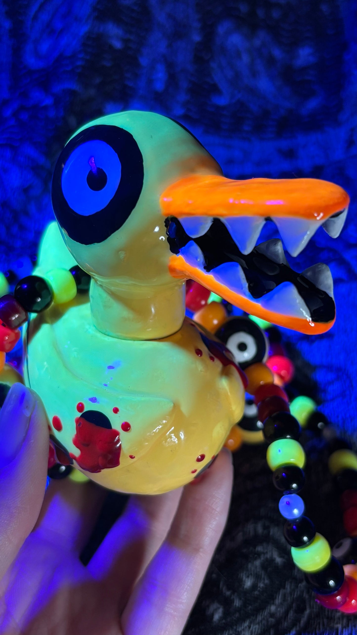 Toy Duckie Stash Jar Necklace (+Custom Beads)