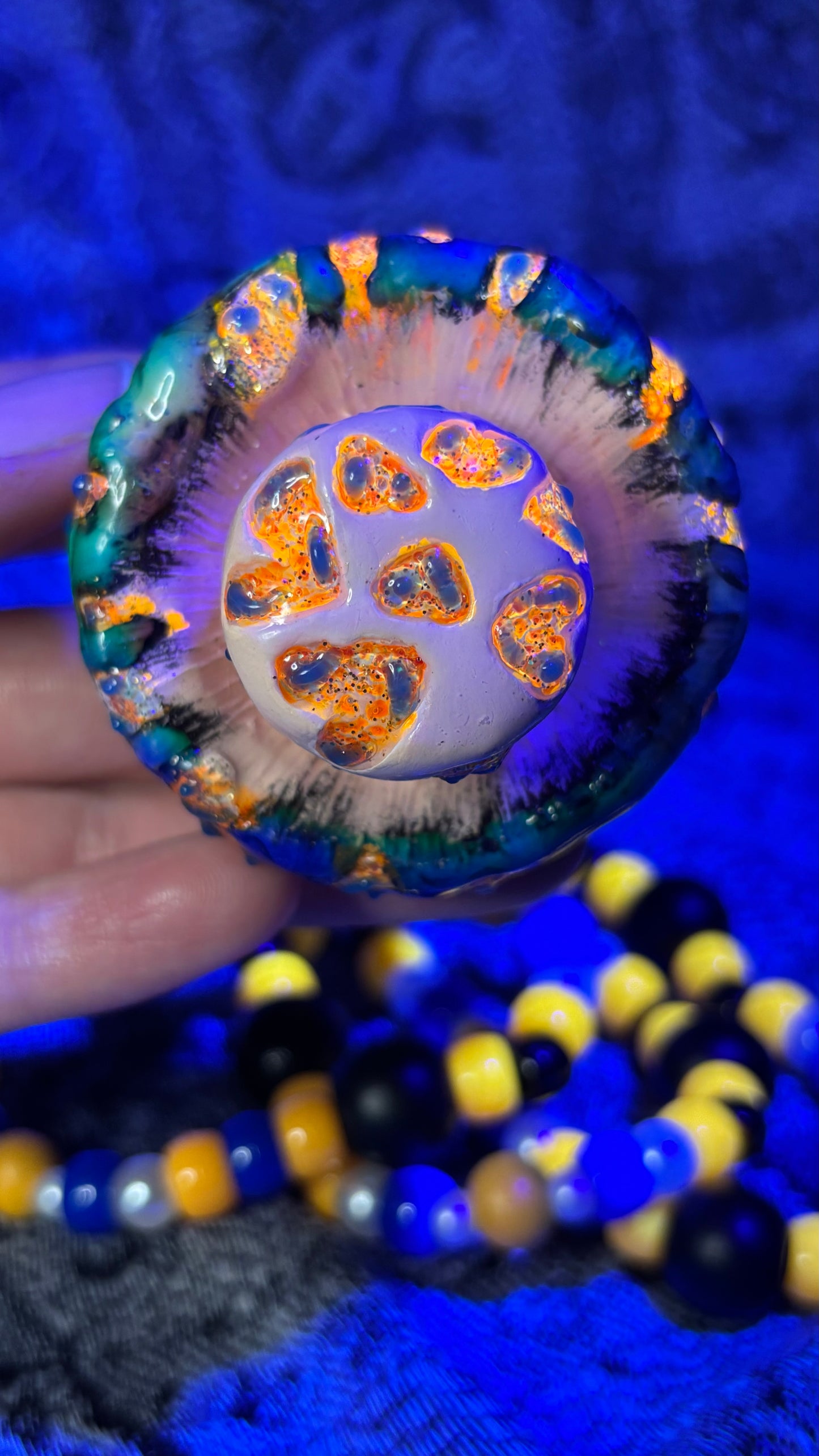 Carved Heart Shroomie Stash Jar Necklace (Color Changing Paint!)