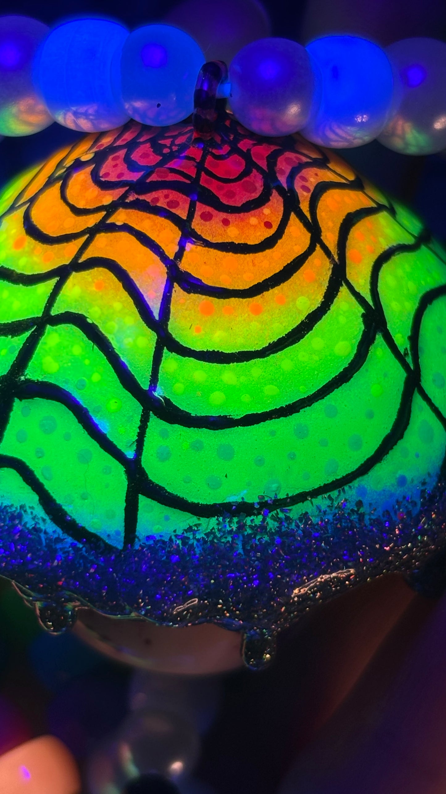 Rainbow Wave Shroomie Stash Jar Necklace