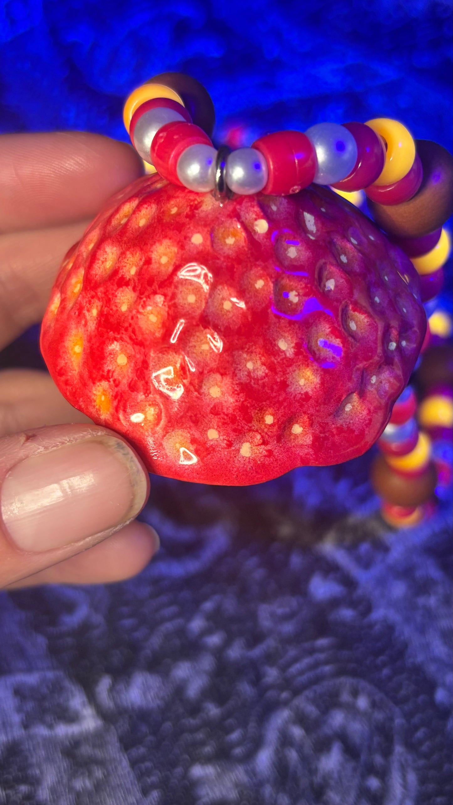 Strawberry Pixie Portal Stash Jar Necklace