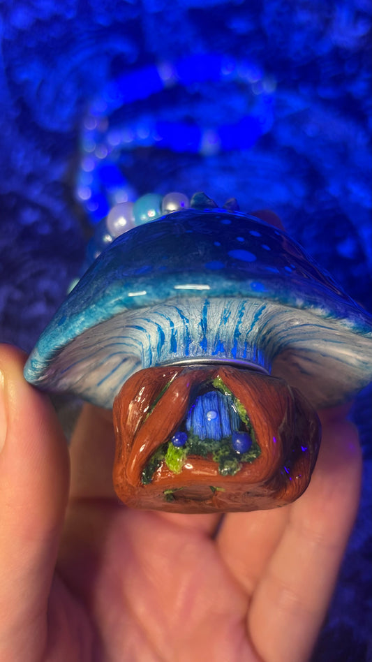 Blueberry Pixie Portal Stash Jar Necklace