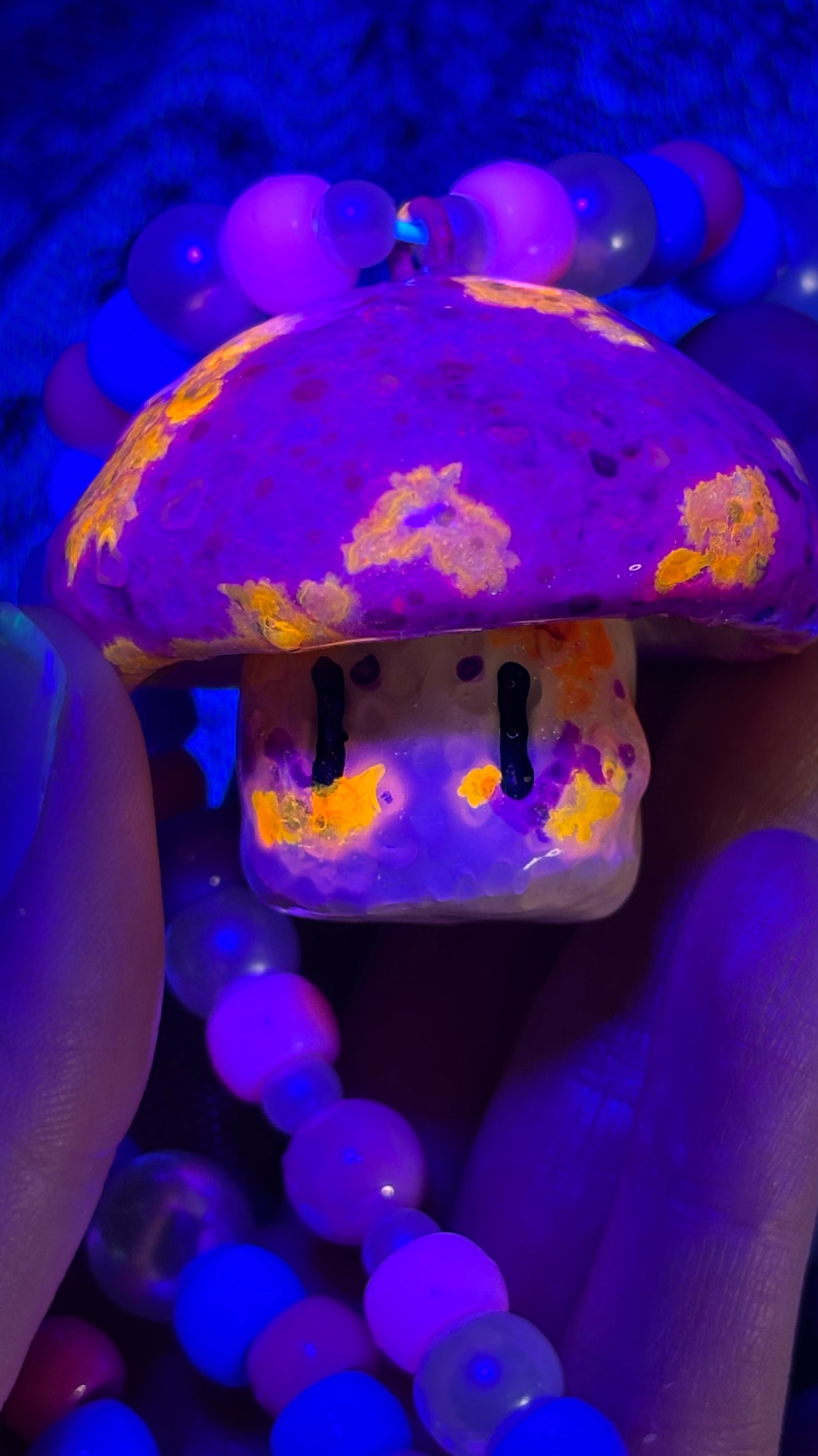 Glitter Love Shroomie Stash Jar Necklace