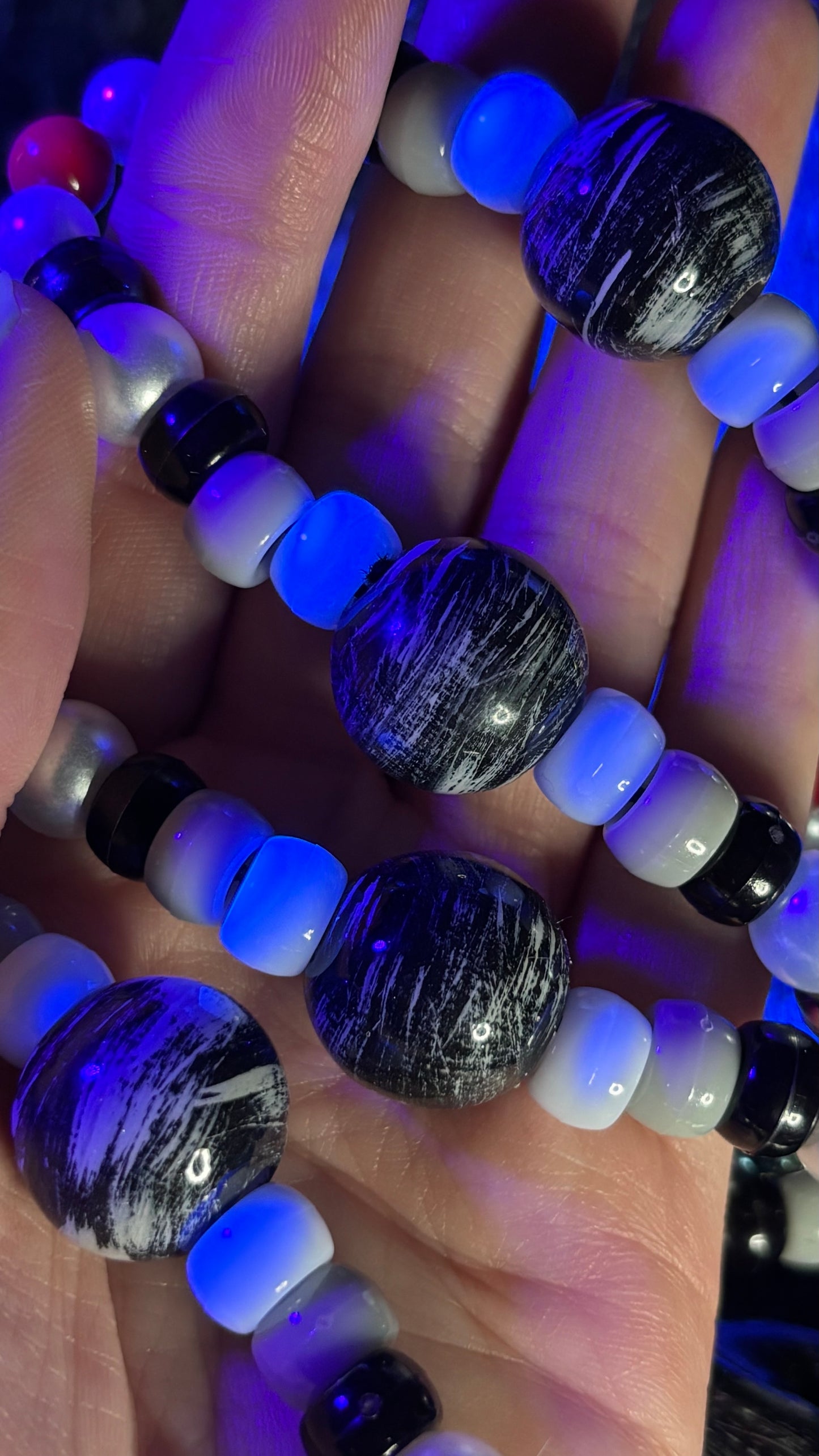 Evil Teddy Stash Jar Necklace (+Custom Beads)