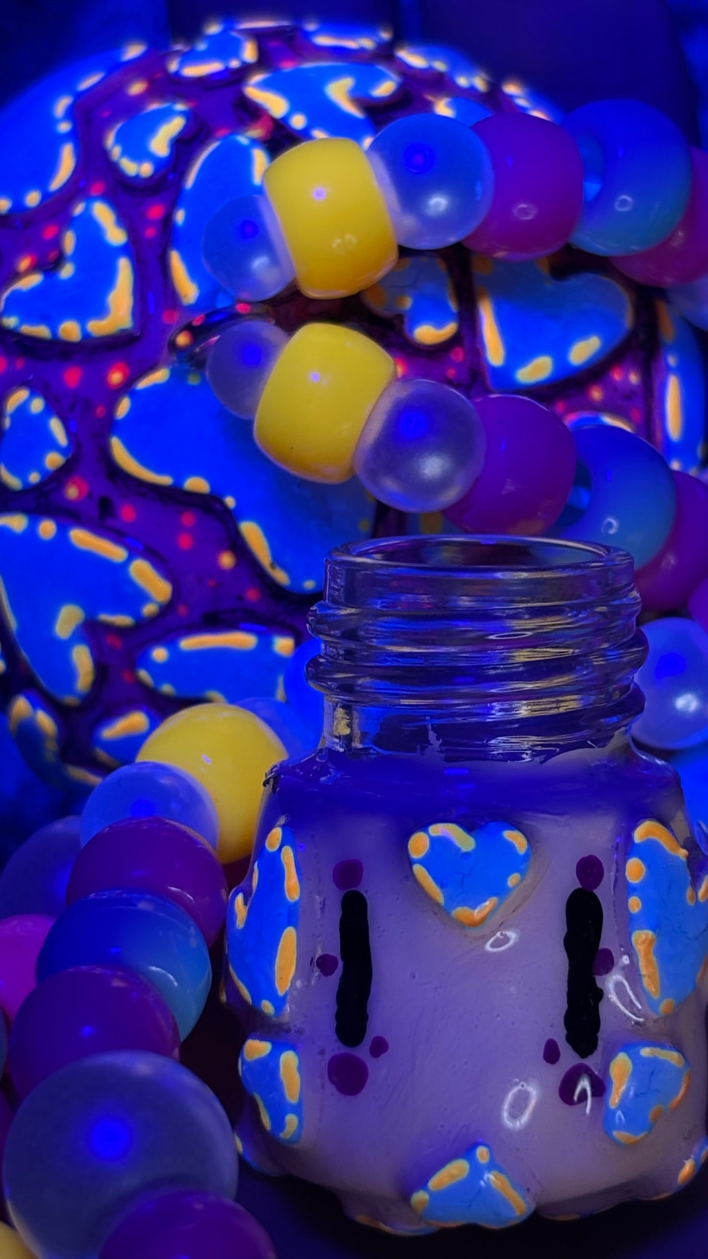 Stitched Heart Shroomie Stash Jar Necklace