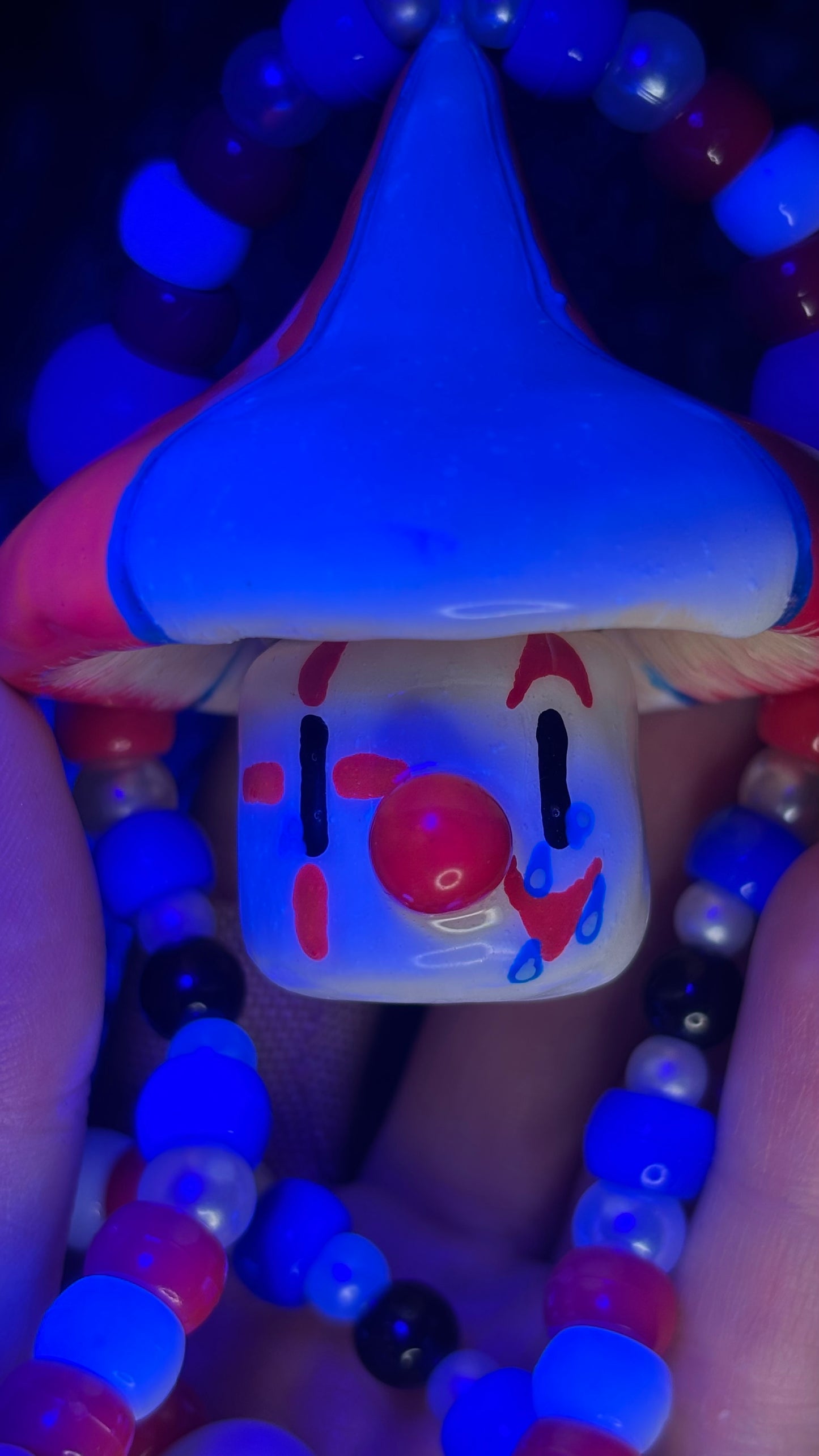 Bobo The Clown Shroomie Stash Jar Necklace