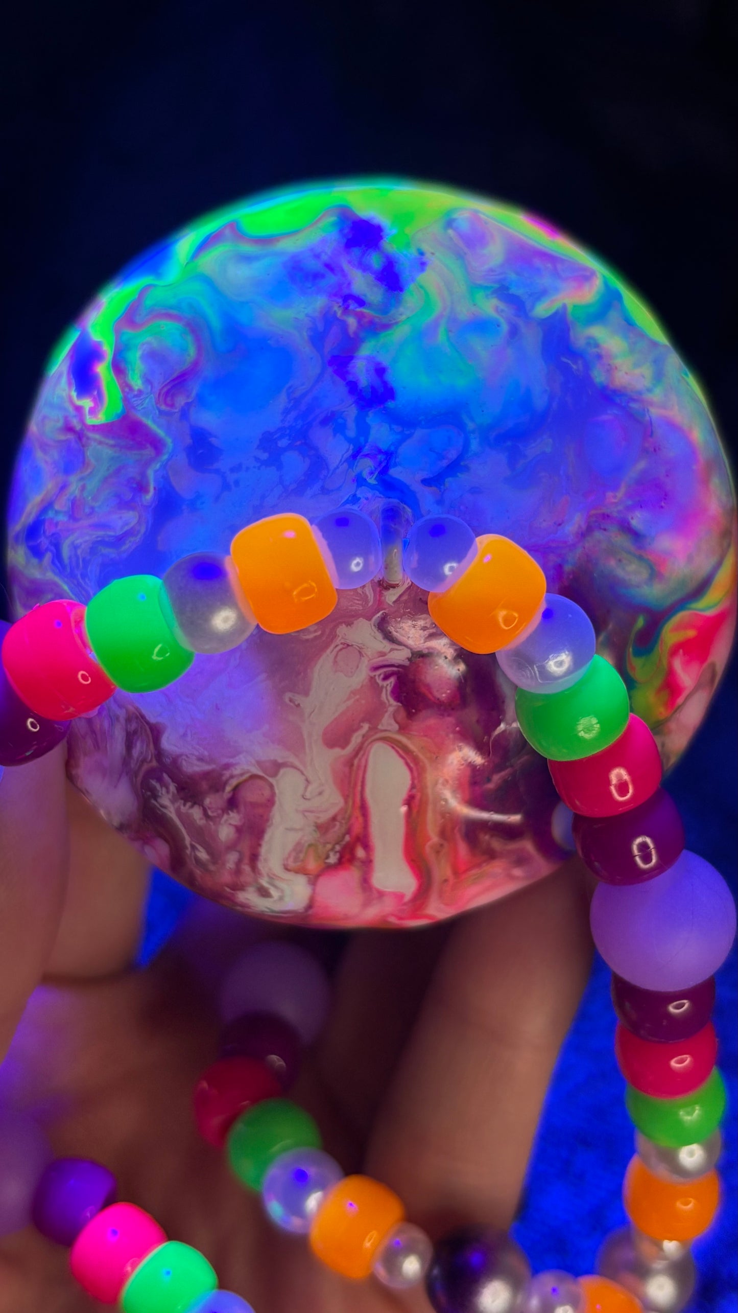 Purple Melted Shroomie Stash Jar Necklace