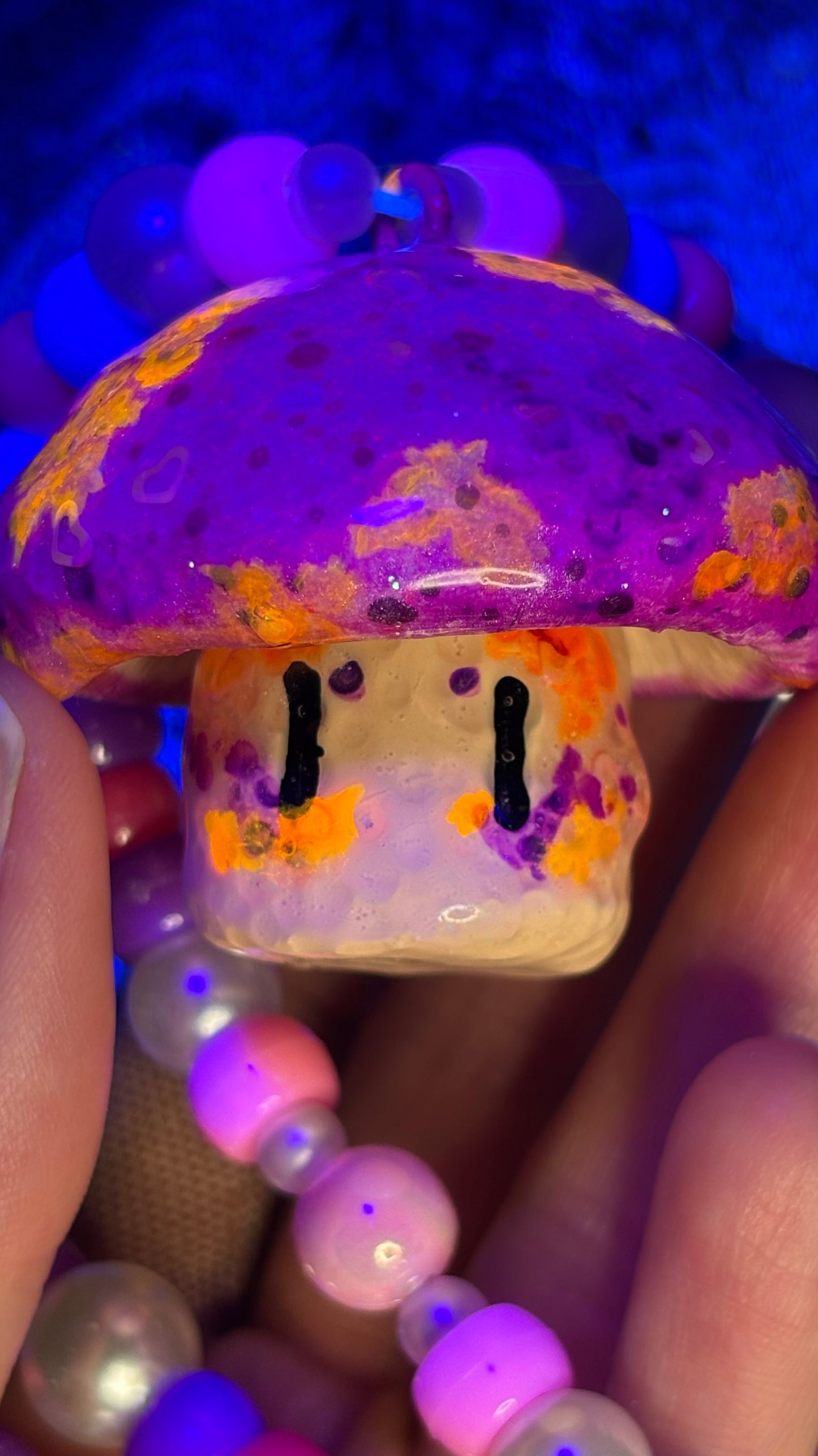 Glitter Love Shroomie Stash Jar Necklace