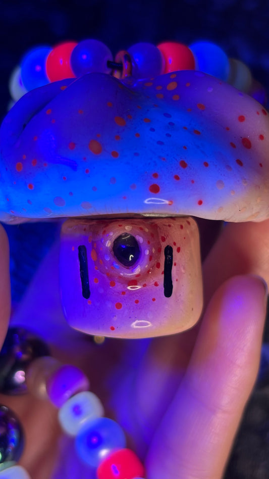 Evil Eye Living Shroomie Stash Jar Necklace