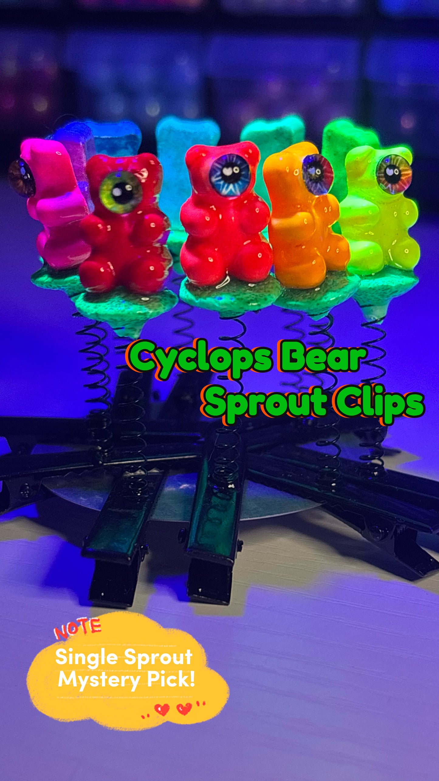 Cyclops Bear Sprout Clip 🌱 (Color Randomly Picked!)