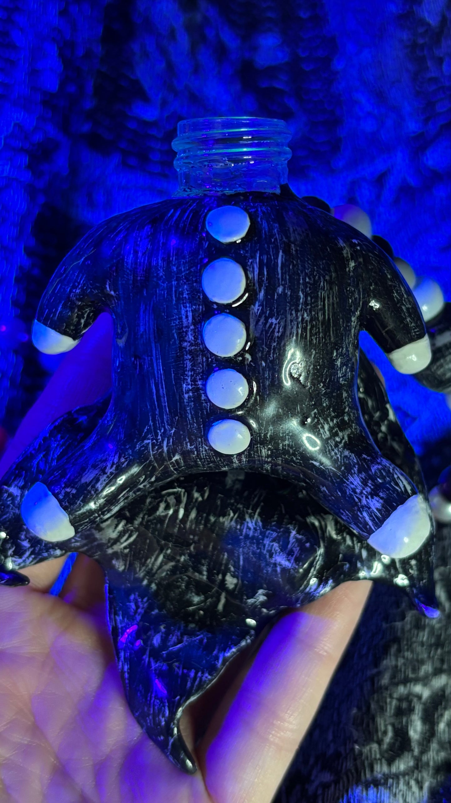 Evil Teddy Stash Jar Necklace (+Custom Beads)