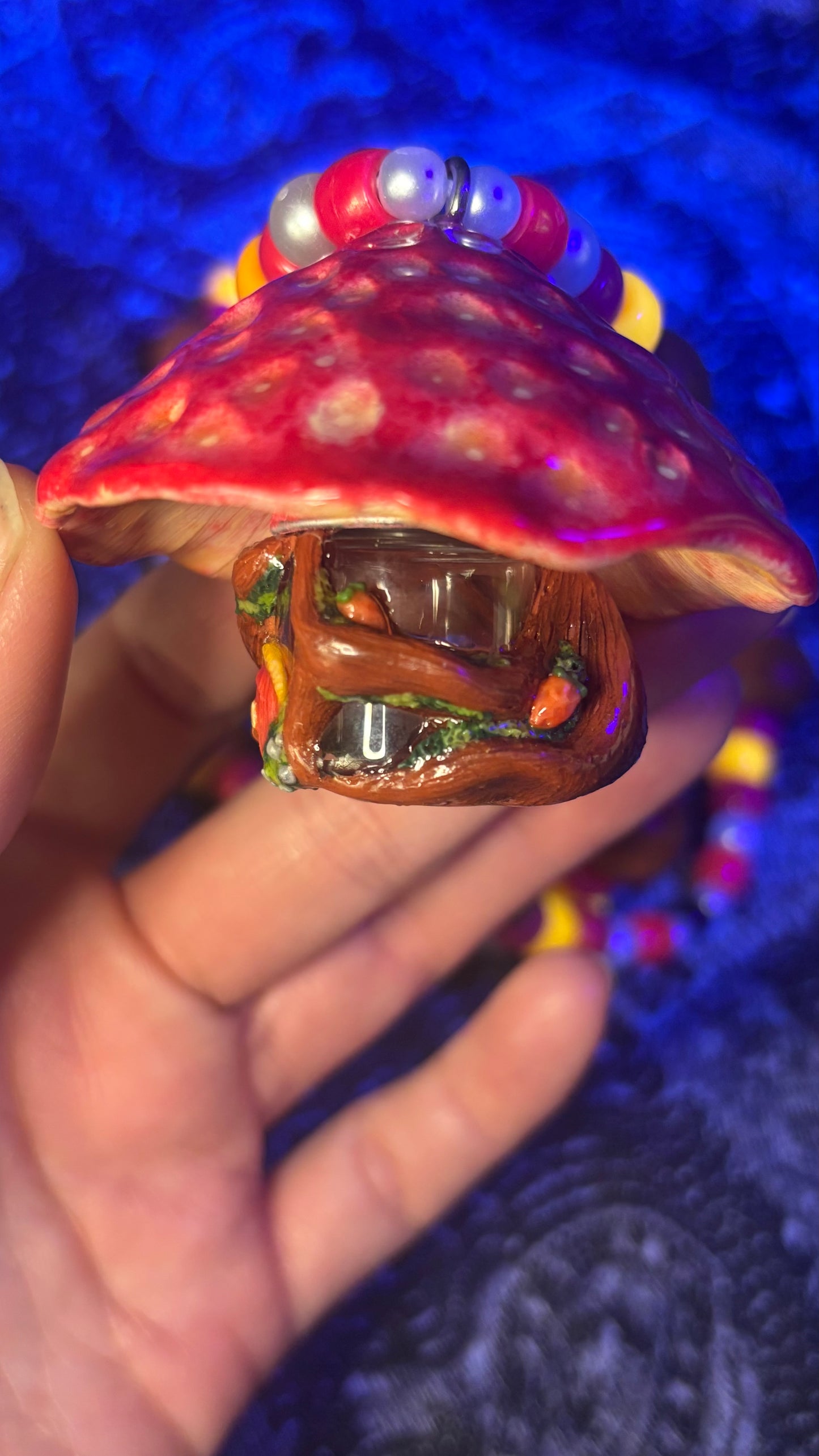 Strawberry Pixie Portal Stash Jar Necklace