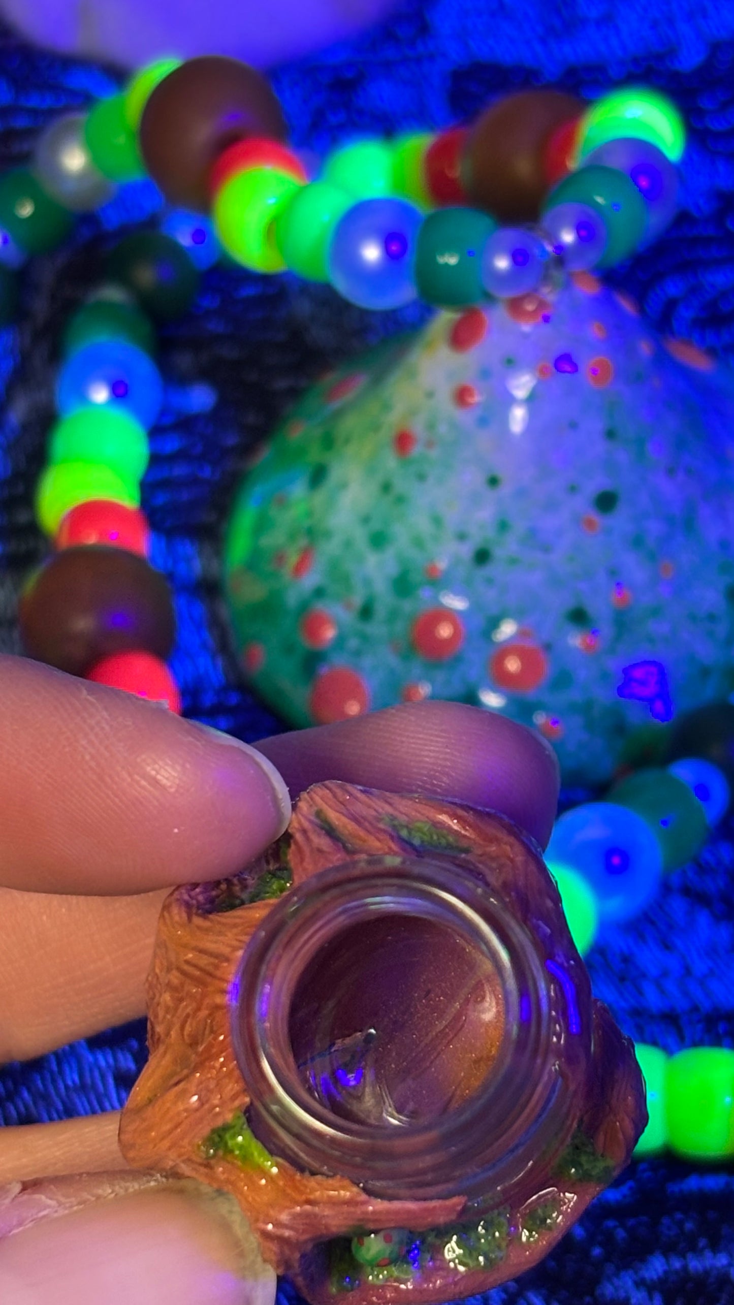 Green And Red Mushroom Portal Stash Jar Necklace
