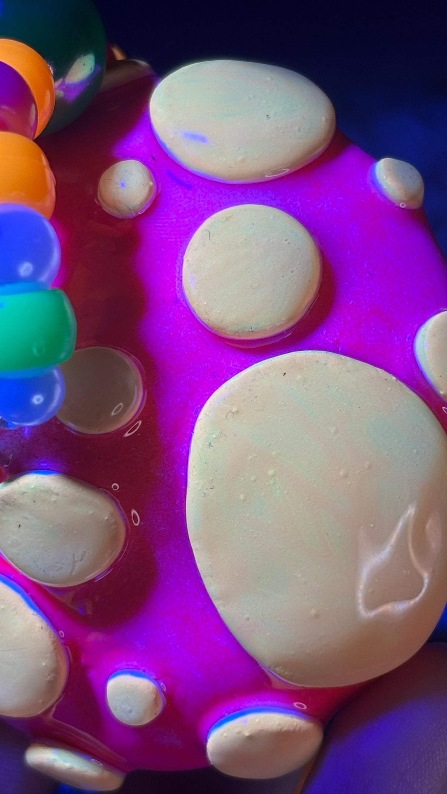 Neon Pink Alien Shroomie Stash Jar Necklace