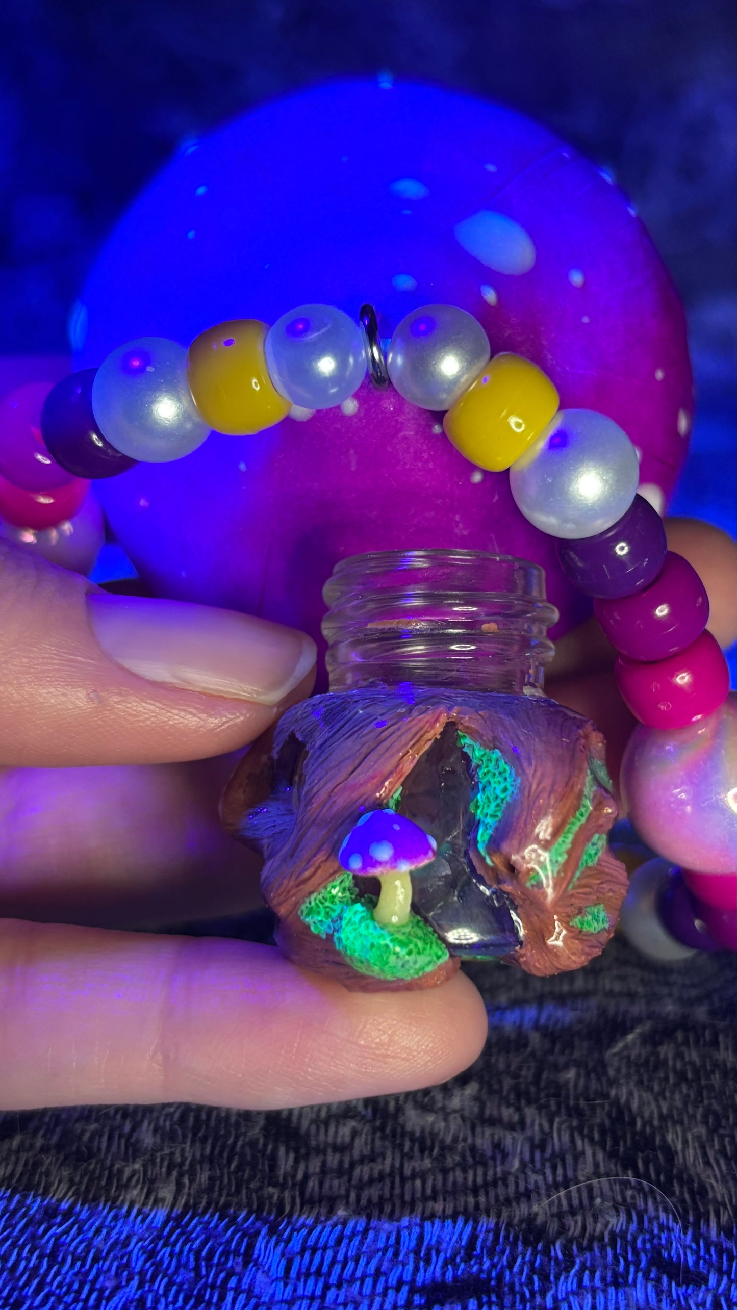 Purple Pixie Portal Stash Jar Necklace