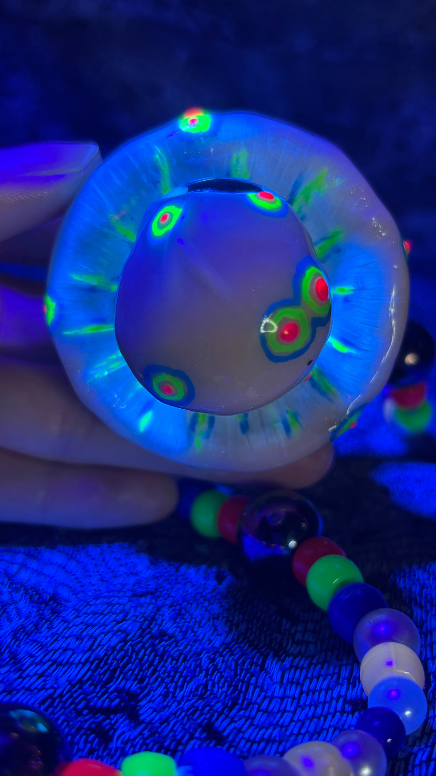 Spotted Living Mandala Shroomie Stash Jar Necklace