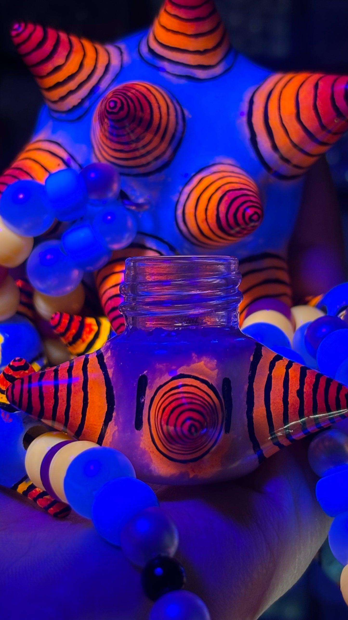 Horny Shroomie Stash Jar Necklace (+Custom Beads)