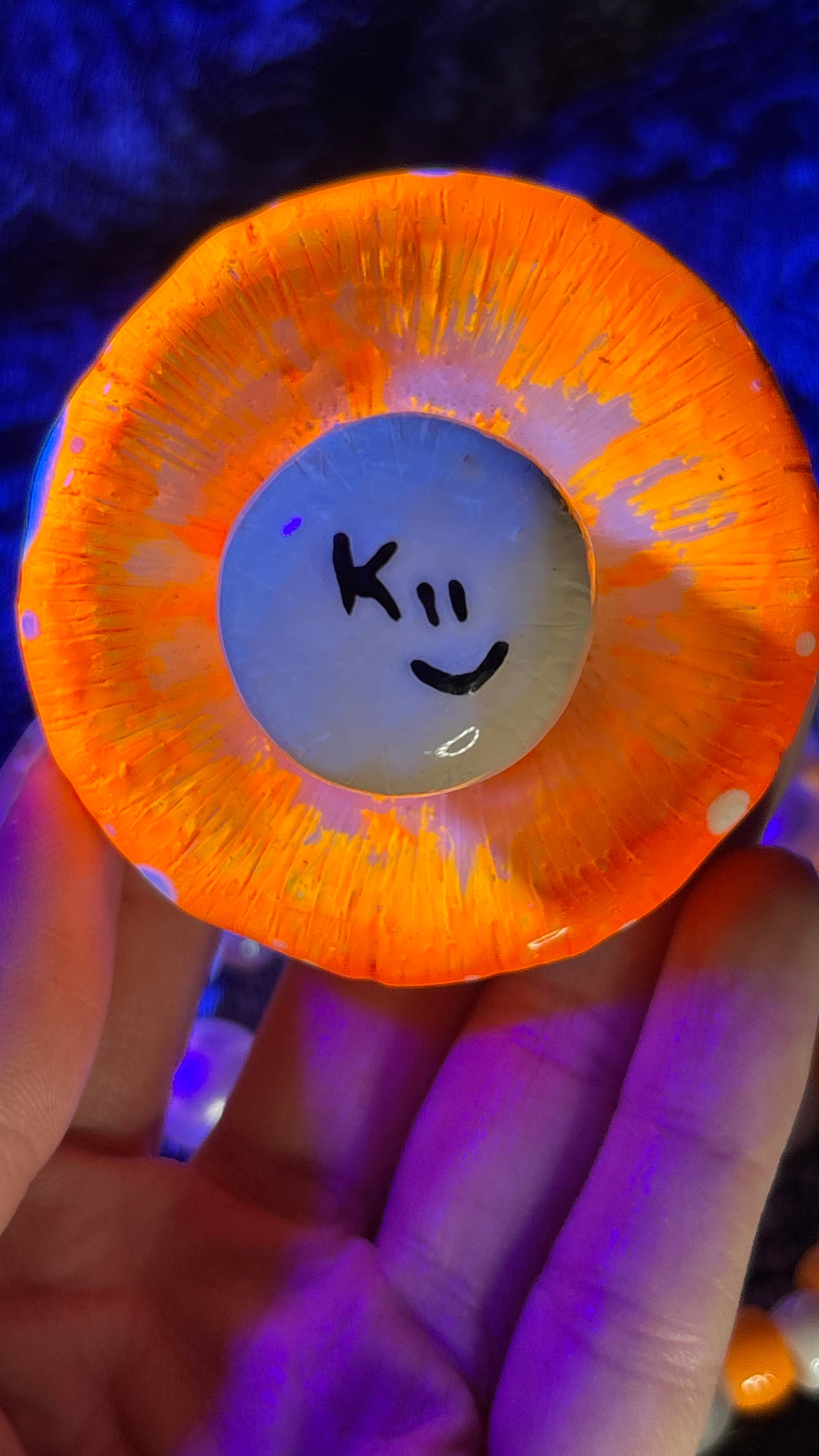 Orange Shroomie Stash Jar Necklace