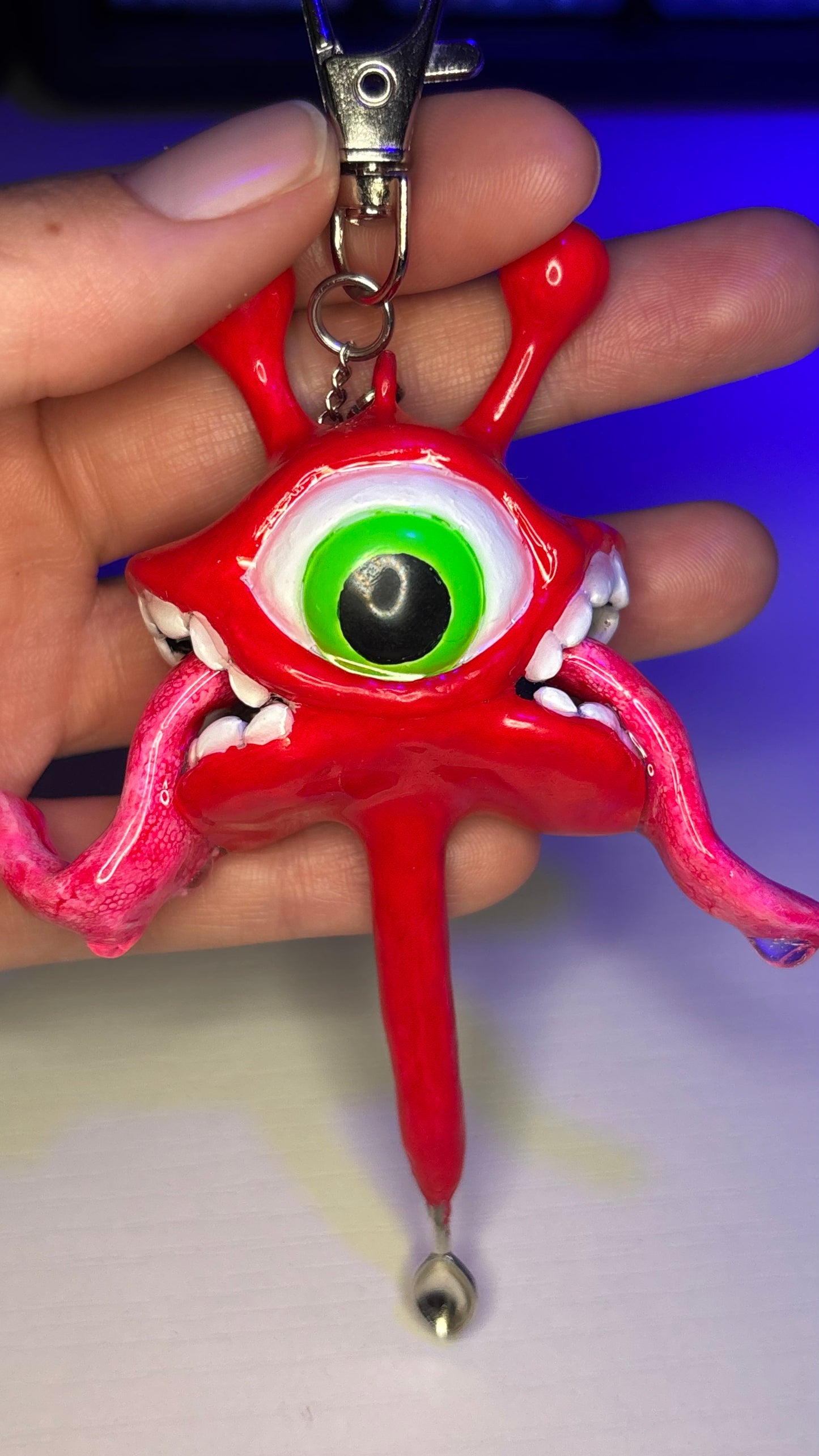 Red Cyclops Mini Spoon Keychain 🥄