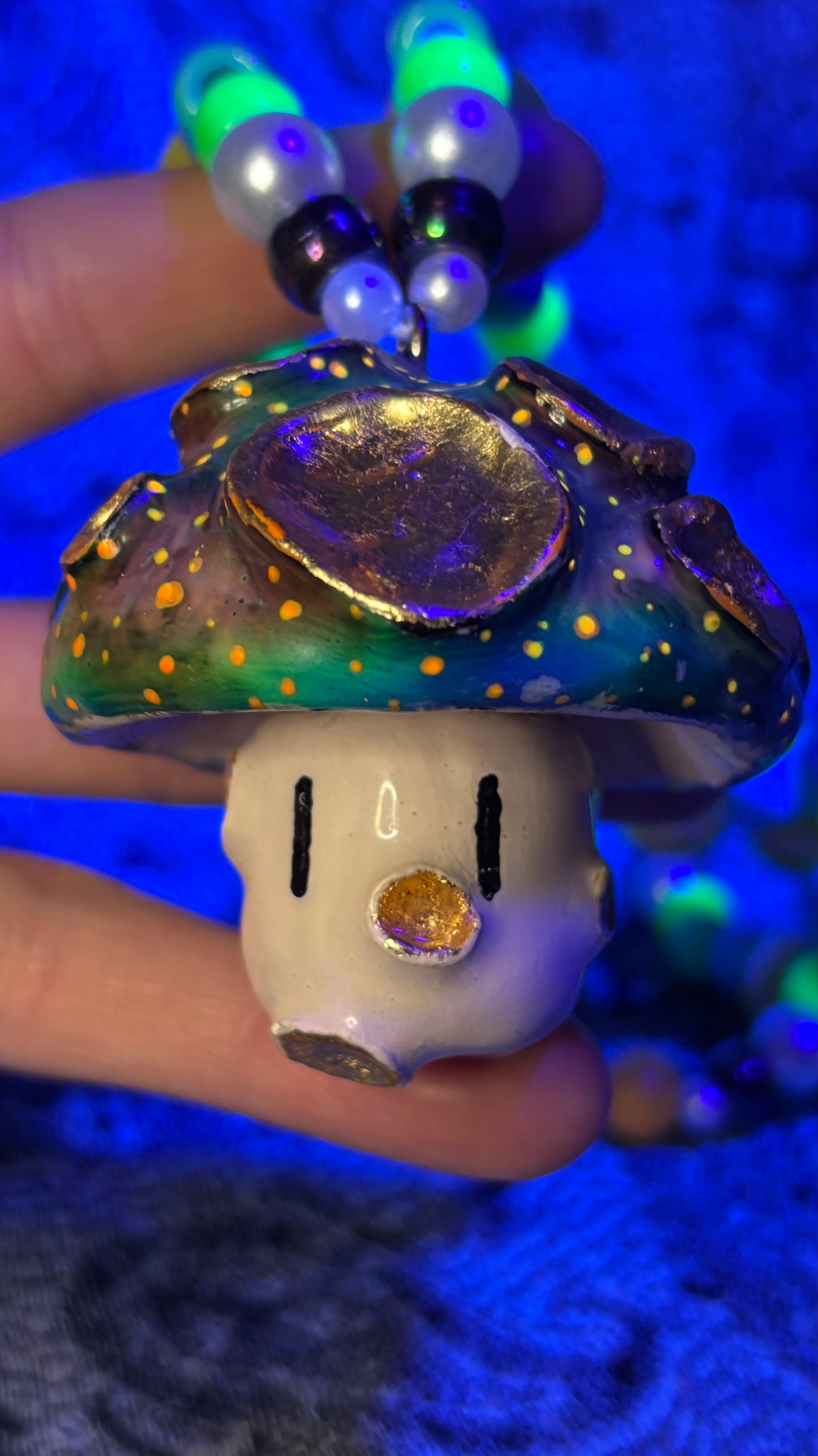Cosmic Shroomie Stash Jar Necklace (Color Changing Paint!)