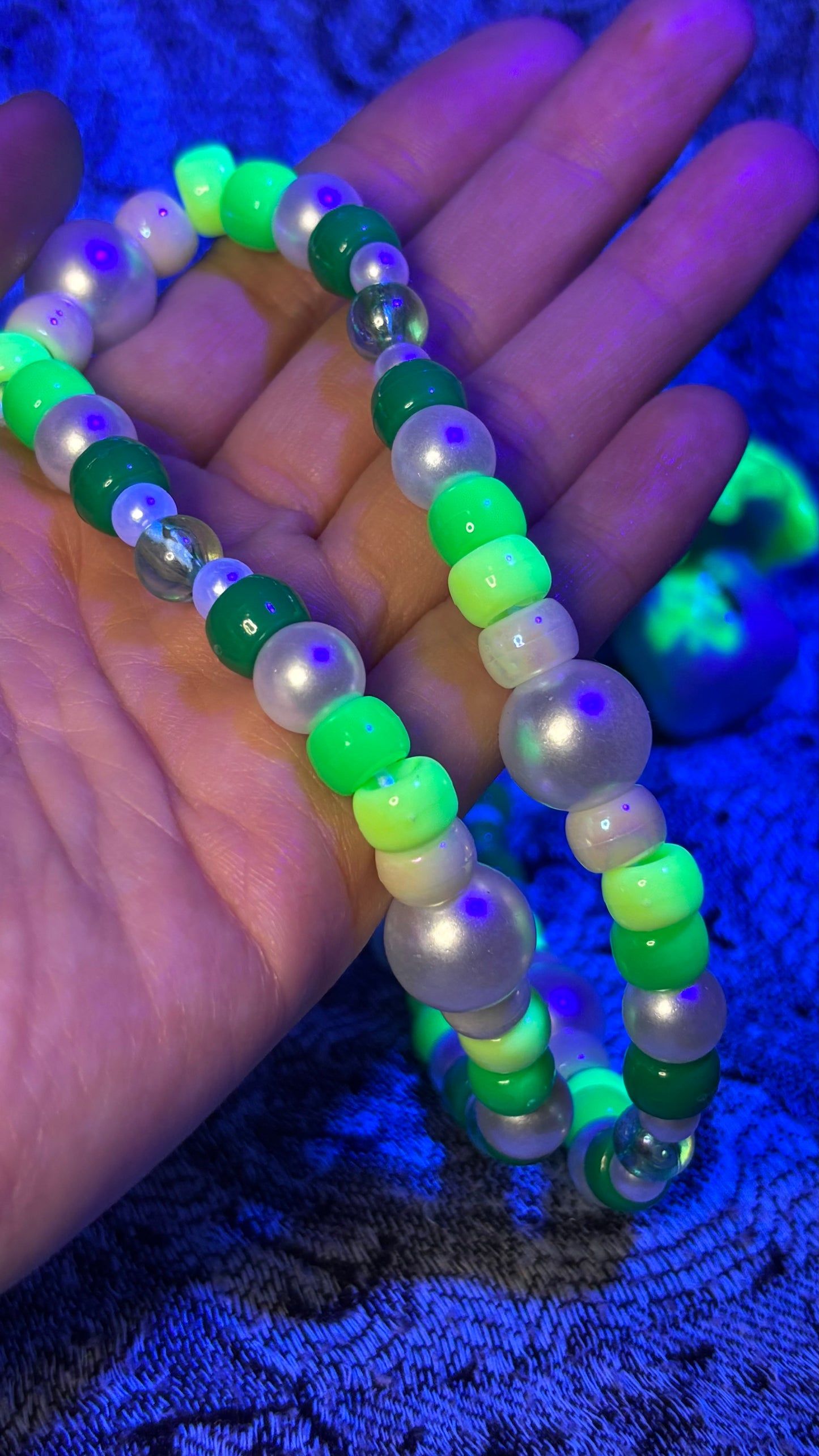Green Glitter Shroomie Stash Jar Necklace