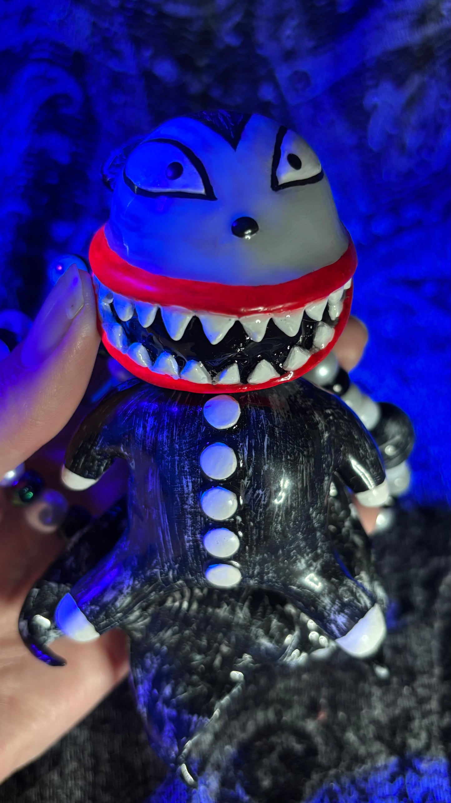 Evil Teddy Stash Jar Necklace (+Custom Beads)