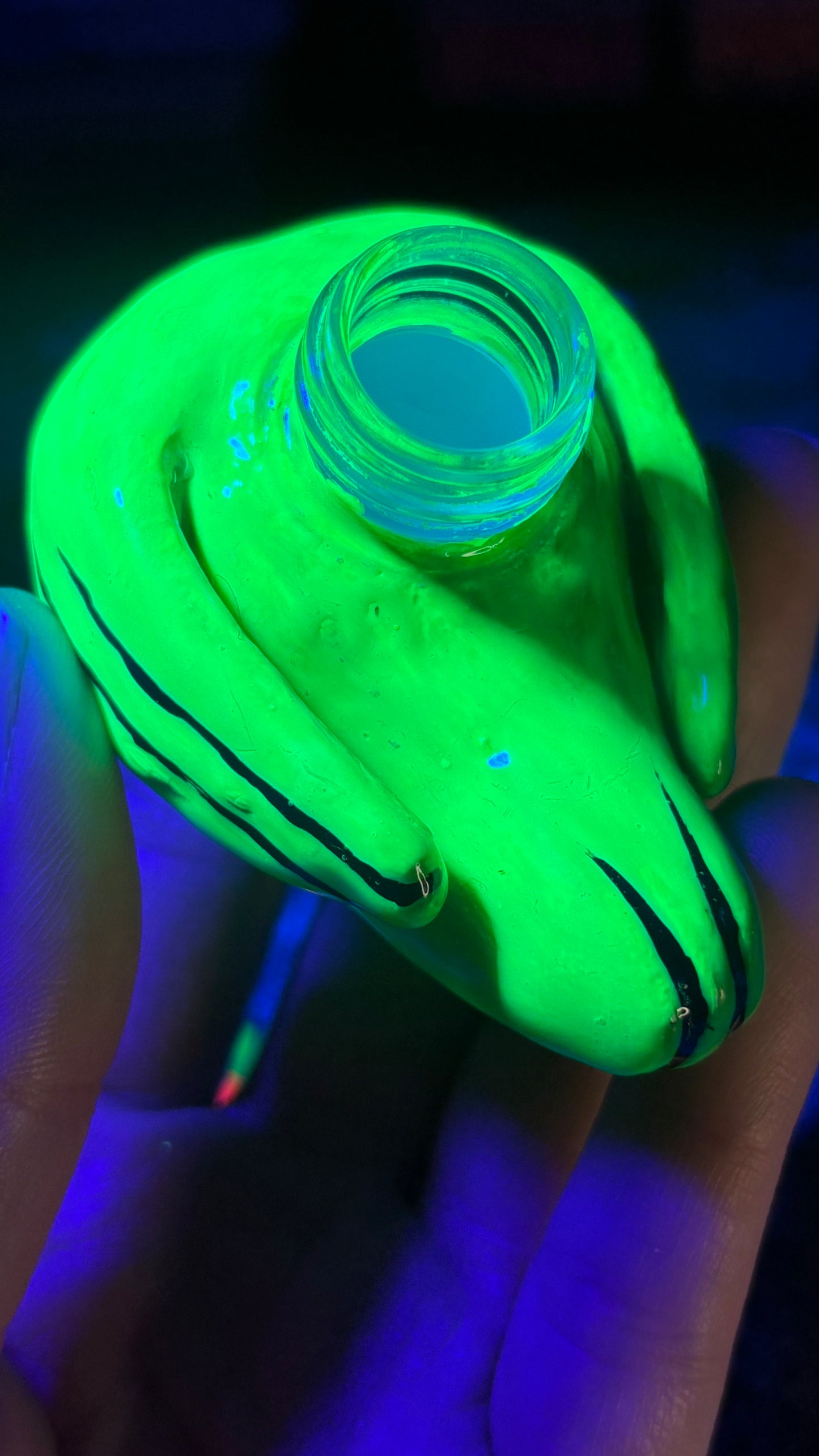Neon Green Cyclops Duckie Stash Jar Necklace (Mini Magnet in Tongue +Custom Beads)